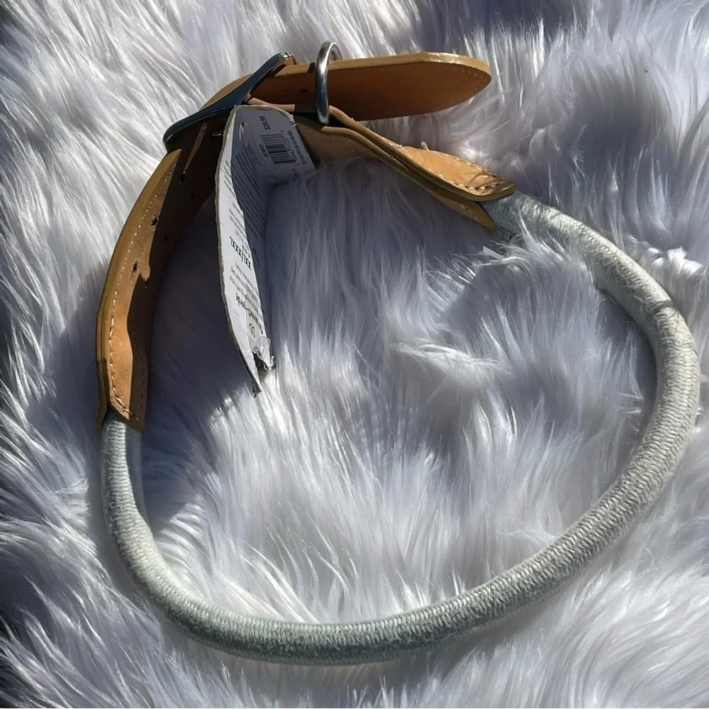 NWT Youly Vegan Leather & Rope Tie Dye Dog Collar Size XXL/XXXL